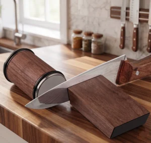 Aiguiseur de couteaux à rouleau rotatif