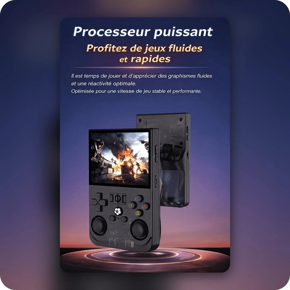 Processeur quatre cœurs de la console R36 Pro