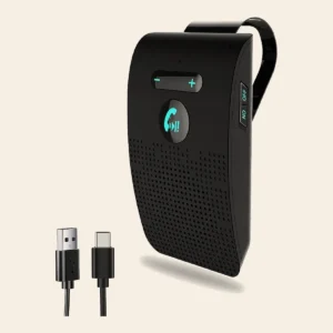 Kit mains libres Bluetooth pour voiture, clip pare soleil, deux téléphones