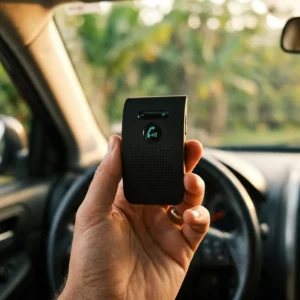 Kit mains libres Bluetooth pour voiture, clip pare soleil, deux téléphones – Image 2
